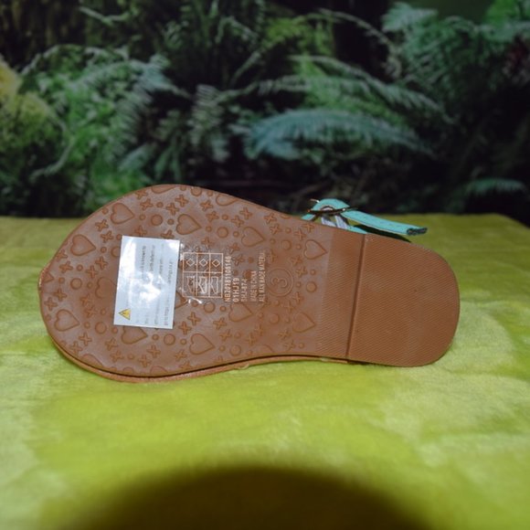 NIB ~ Sweet Turquoise Butterfly Sandal Toddler 3 - Picture 7 of 9